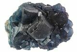 Cubic, Blue-Green Fluorite Crystal Cluster - China #112631-1